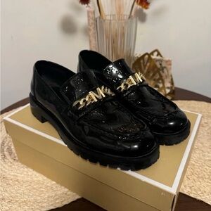 Michael Kors Blaine Black Patent Leather Loafers